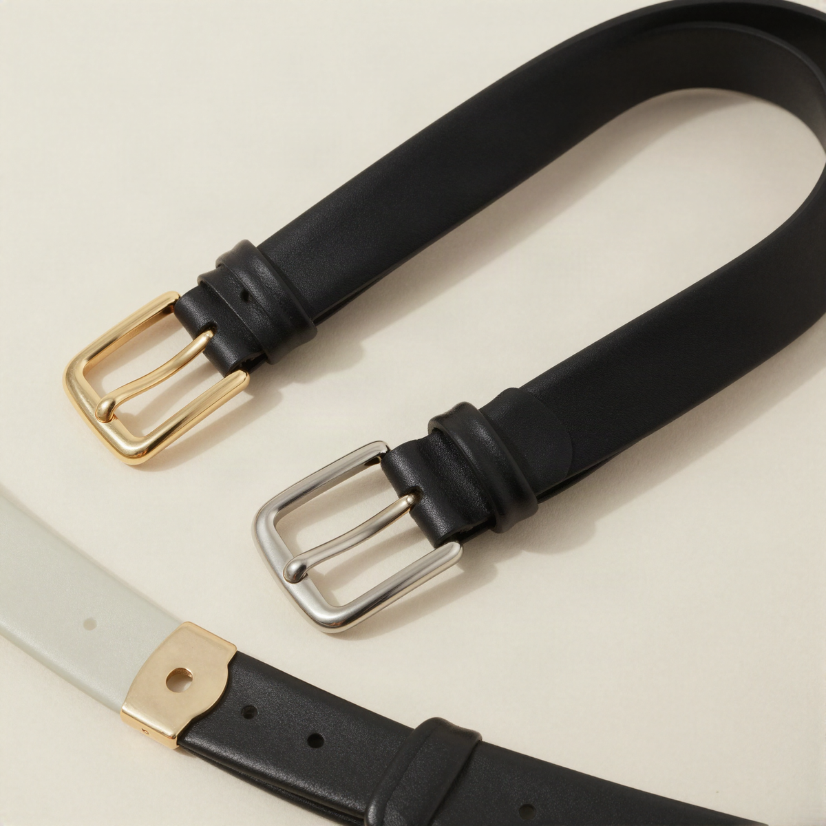 Interchangeable Buckle Belt Set