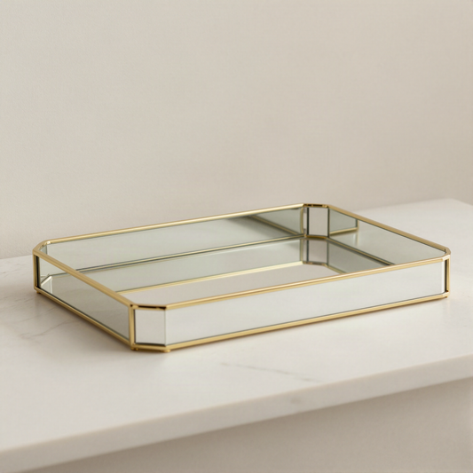 Mirrored Vanity Organizer Tray